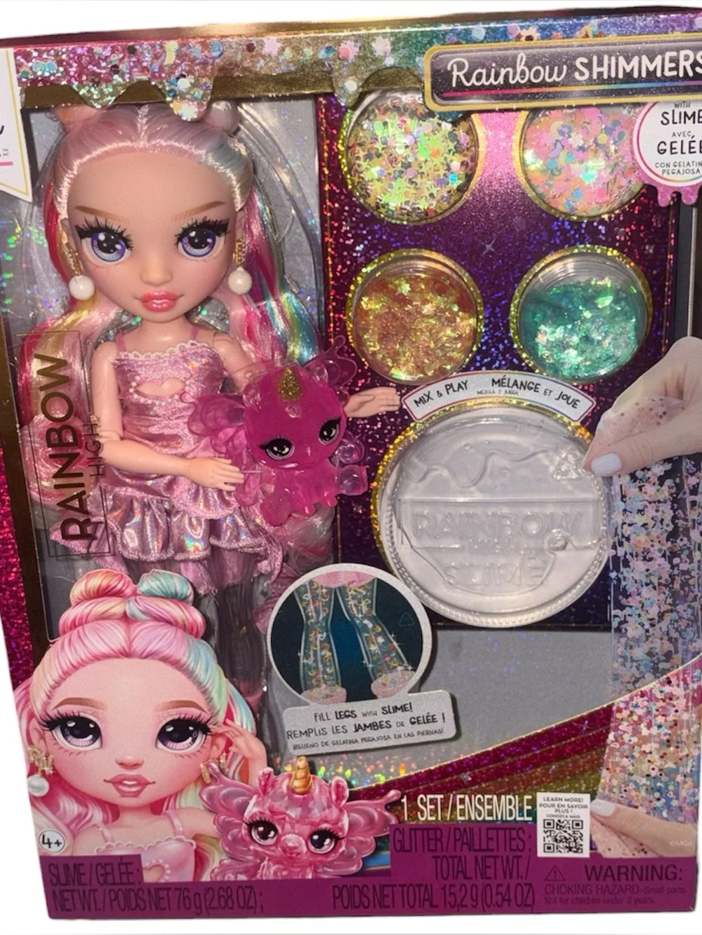 Rainbow High Rainbow Shimmers with Slime - Bella, Pink 11